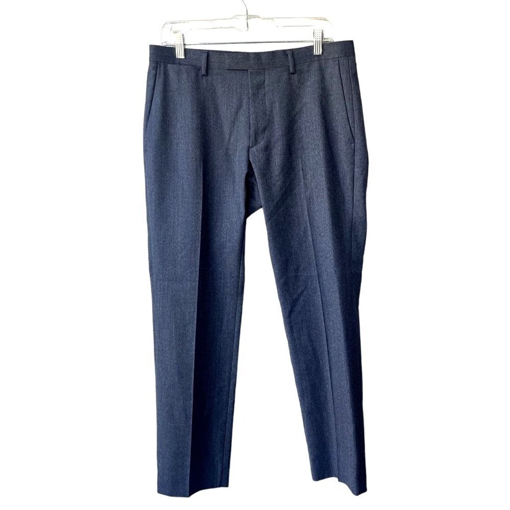 Banana Republic Dress Wool Size 31X30 Modern Slim Navy Blue Gray Pants‎